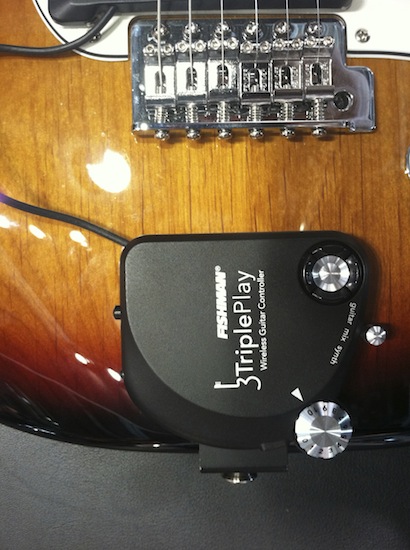 The long-awaited Fishman TriplePlay wireless guitar controller is finally shipping.