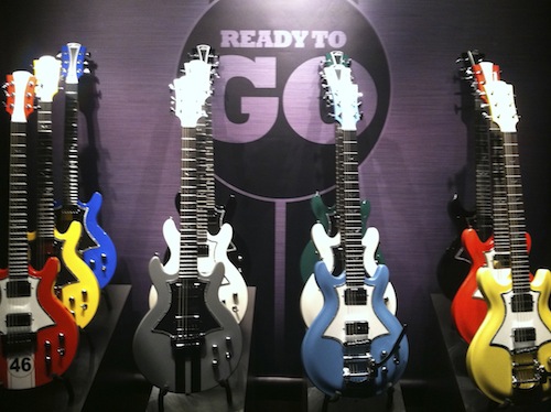 The Lag Guitars new Roxanne line, complete with a full-on racing theme.