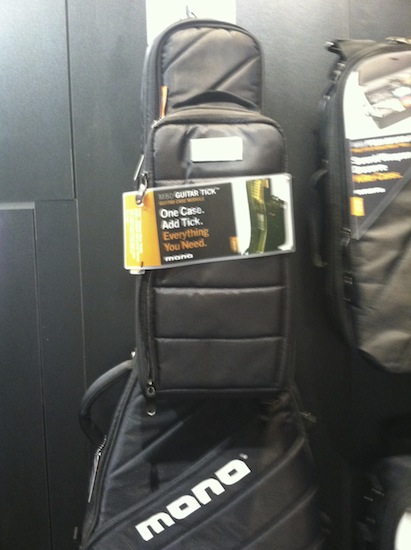 Mono Cases acoustic guitar travel bag with the handy optional accessories bag.