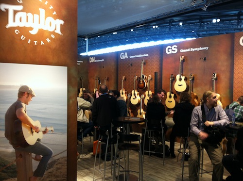 Taylor Guitars booth.