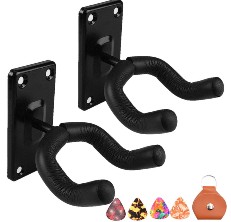 Ukulele Guitar Mount Wall Hook Mount with Screws Banjo and Mandolin WANLIAN Guitar Wall Mount Black for Acoustic Electric Classical Guitar 
