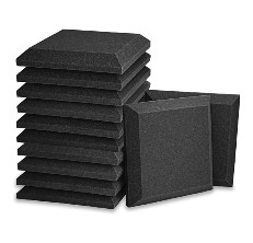 Acoustic Foam Panels Sound Panels wedges Soundproof Sound Insulation Absorbing 12 Pack Red 2 X 12 X 12 Hexagon Studio Wedge Tiles 