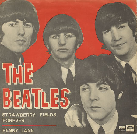 beatles strawberry fields forever penny lane 1966 single 1967 salvation december army history field wore 2009 inch rock records teacher