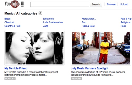 YouTube Relaunches Music Homepage