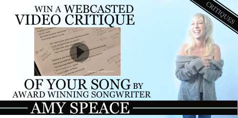 Enter The Amy Speace Video Critiques Contest