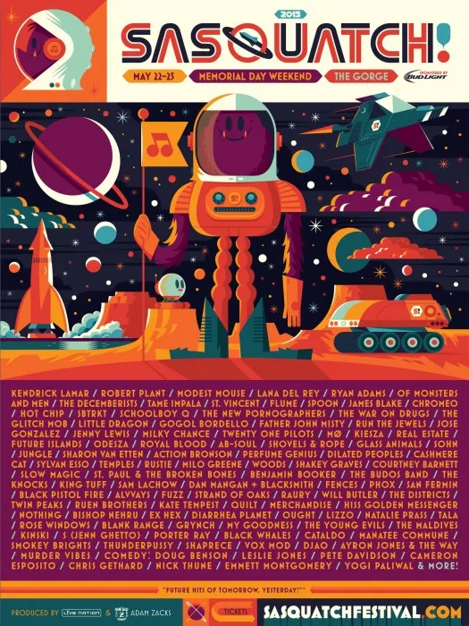 2015 Sasquatch! Festival Lineup Announced