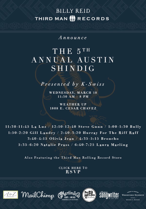 A Look At The Billy Reid Third Man Records Austin Shindig Lineup