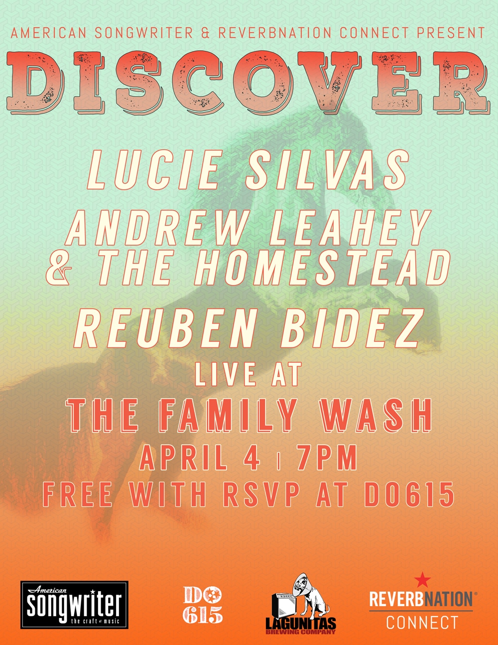 American Songwriter and ReverbNation CONNECT Concert Series “Discover” Returns April 4