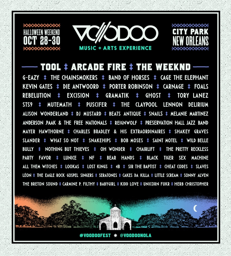 2016 Voodoo Fest Lineup Announced American Songwriter Voodoo Lineup 2022 By Day