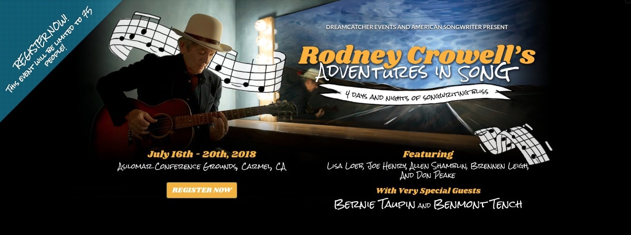 Rodney Crowell To Host American Songwriter‘s “Adventures In Song” Songwriting Camp