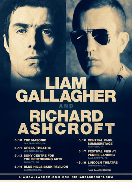 Liam Gallagher Confirms U.S. Tour with Richard Ashcroft