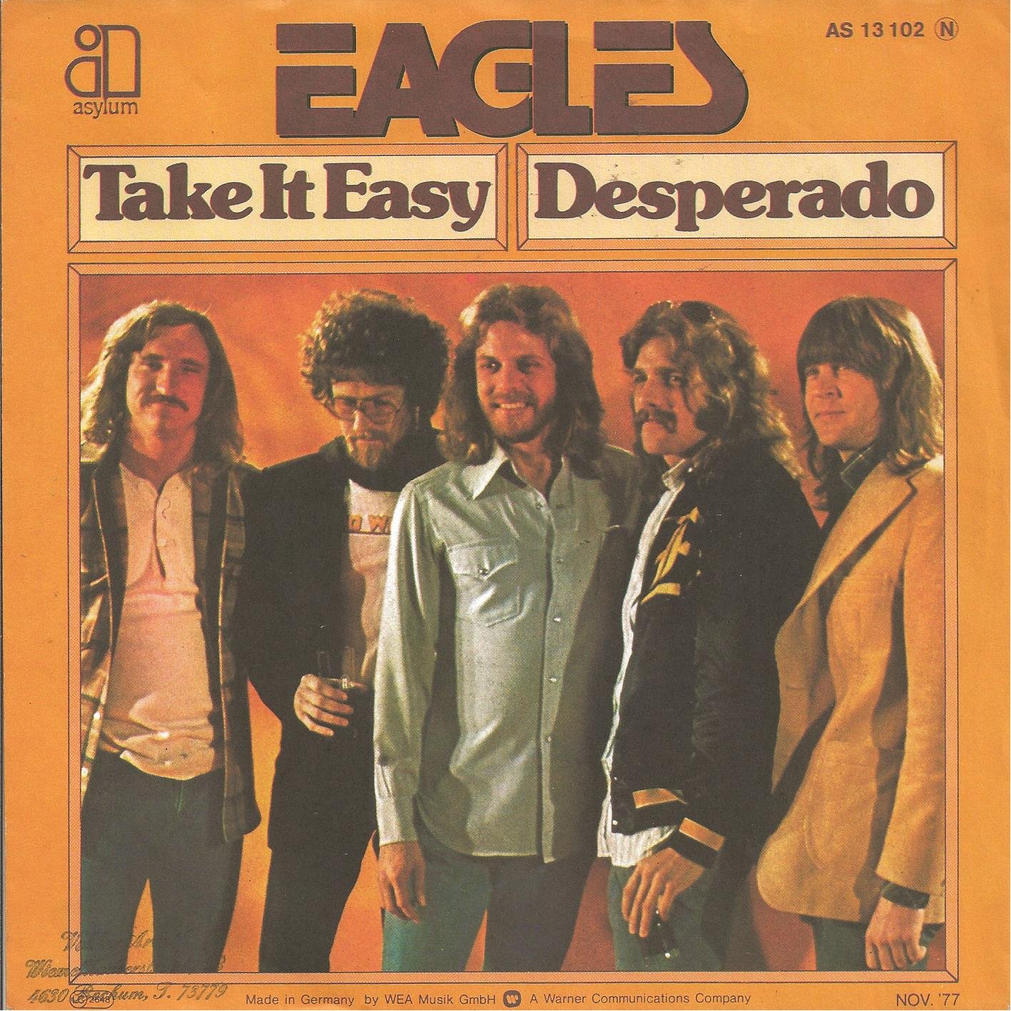 Таке изи. Eagles группа 1973. Take it easy Иглз. Обложка альбома Eagles-take it easy. Eagles Desperado обложка.