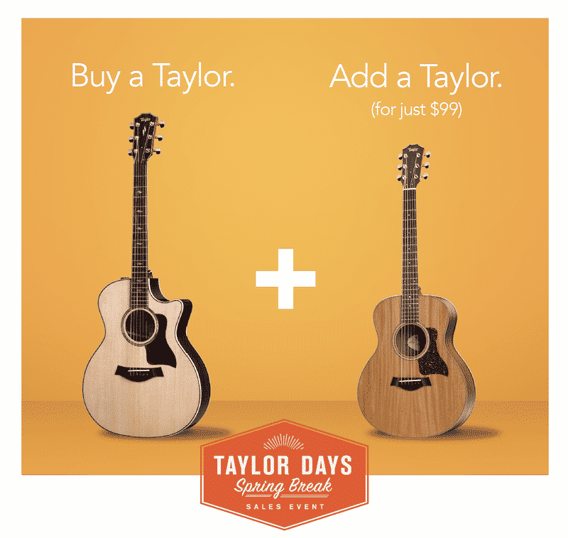 Taylor Guitars Spring Sales Event Through May 3