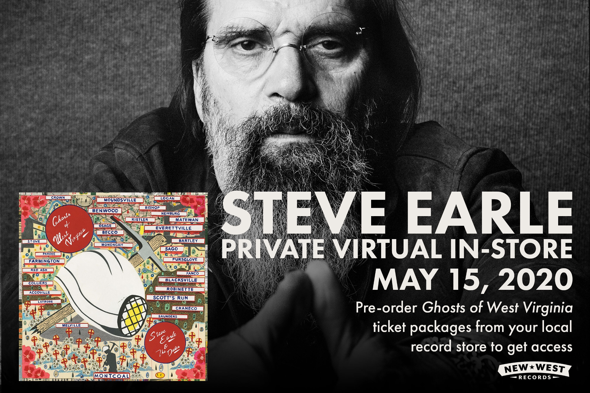 Steve Earle To Perform In Support of Local Record Stores