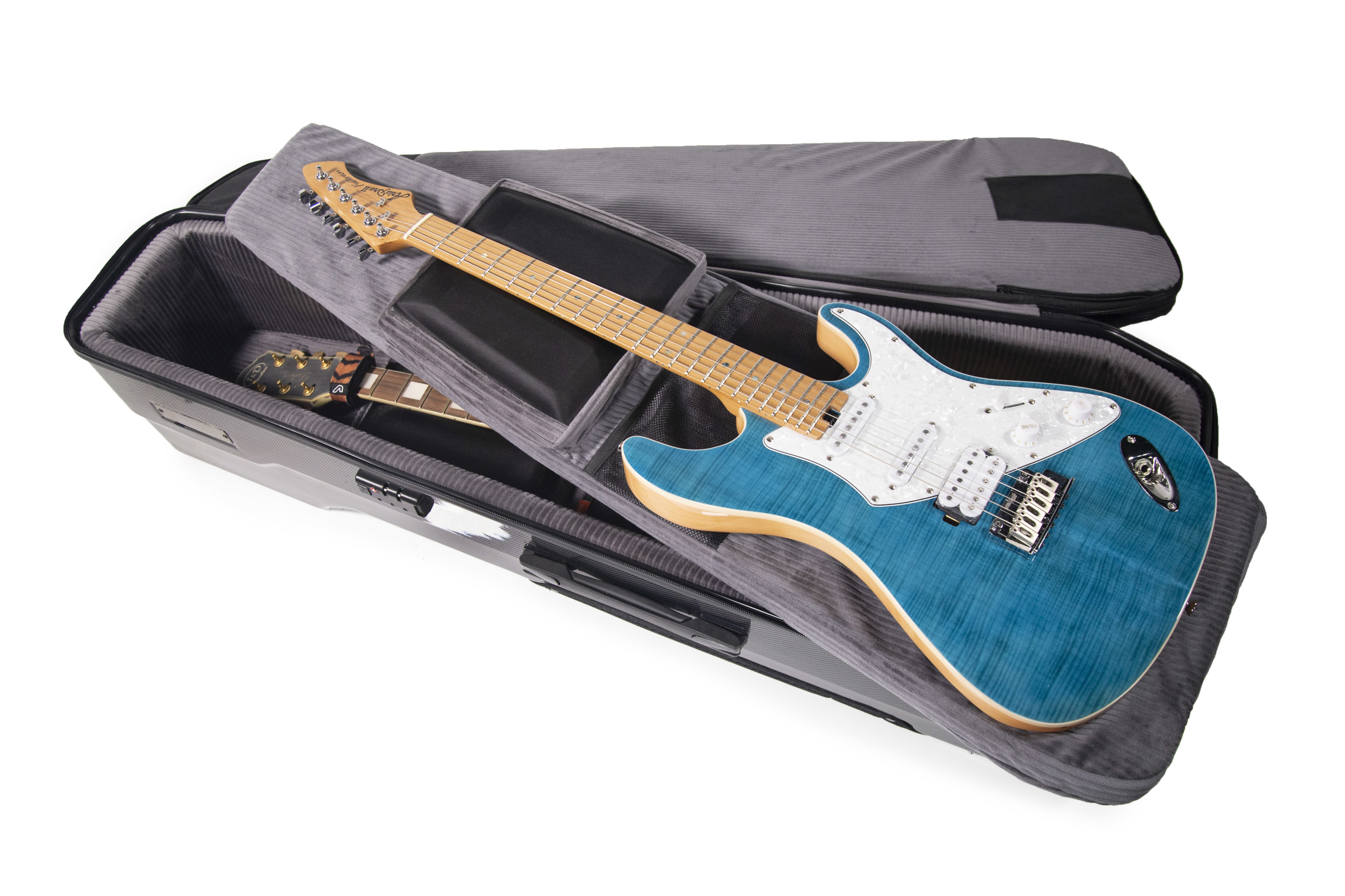 The Gruv Gear Kapsule Duo Holds Two Instruments In One Sturdy Guitar Case
