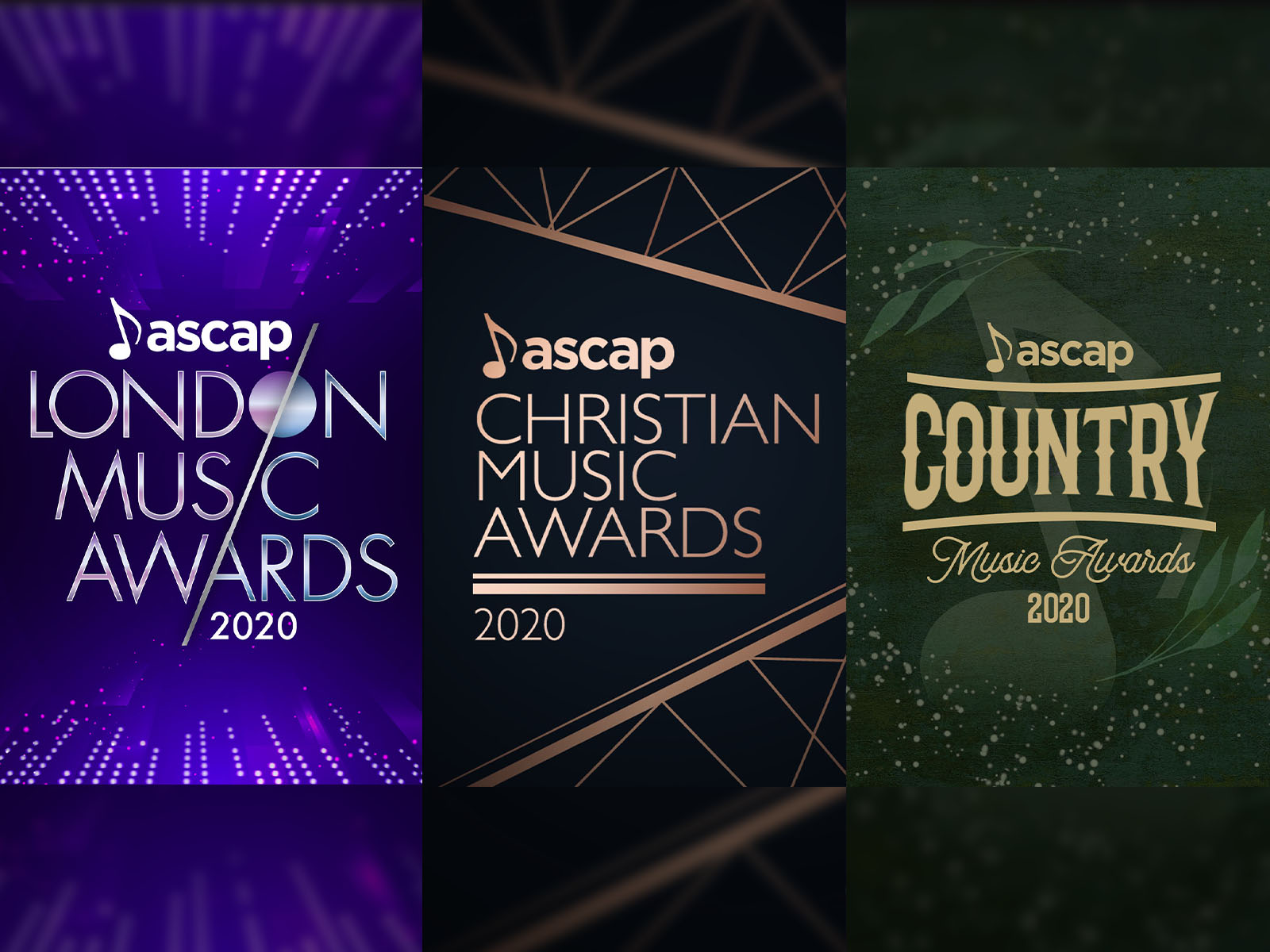 ASCAP Announces Online 2020 Fall Dates For Christian, London And Country Music Awards