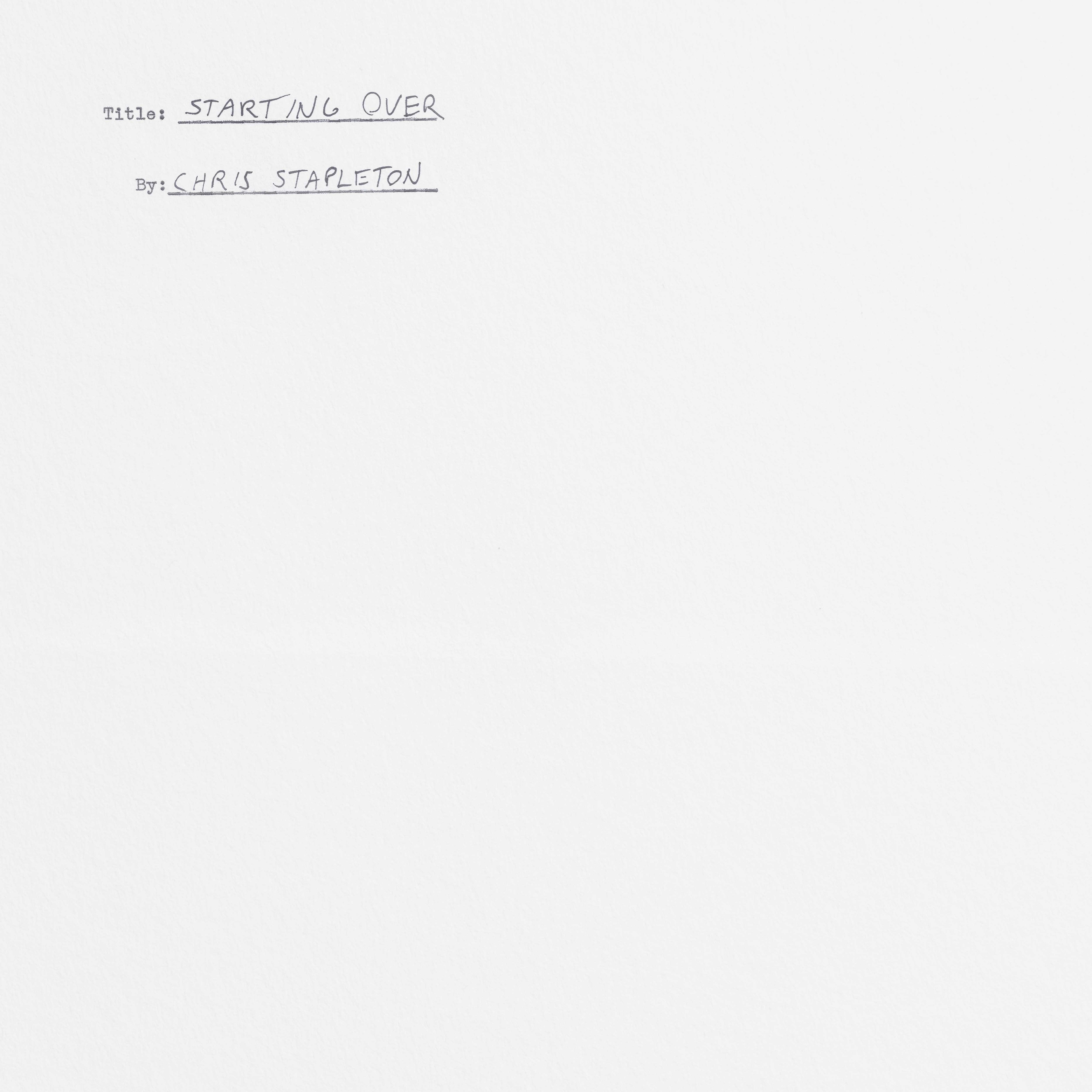 Chris Stapleton Takes His Time ‘Starting Over’