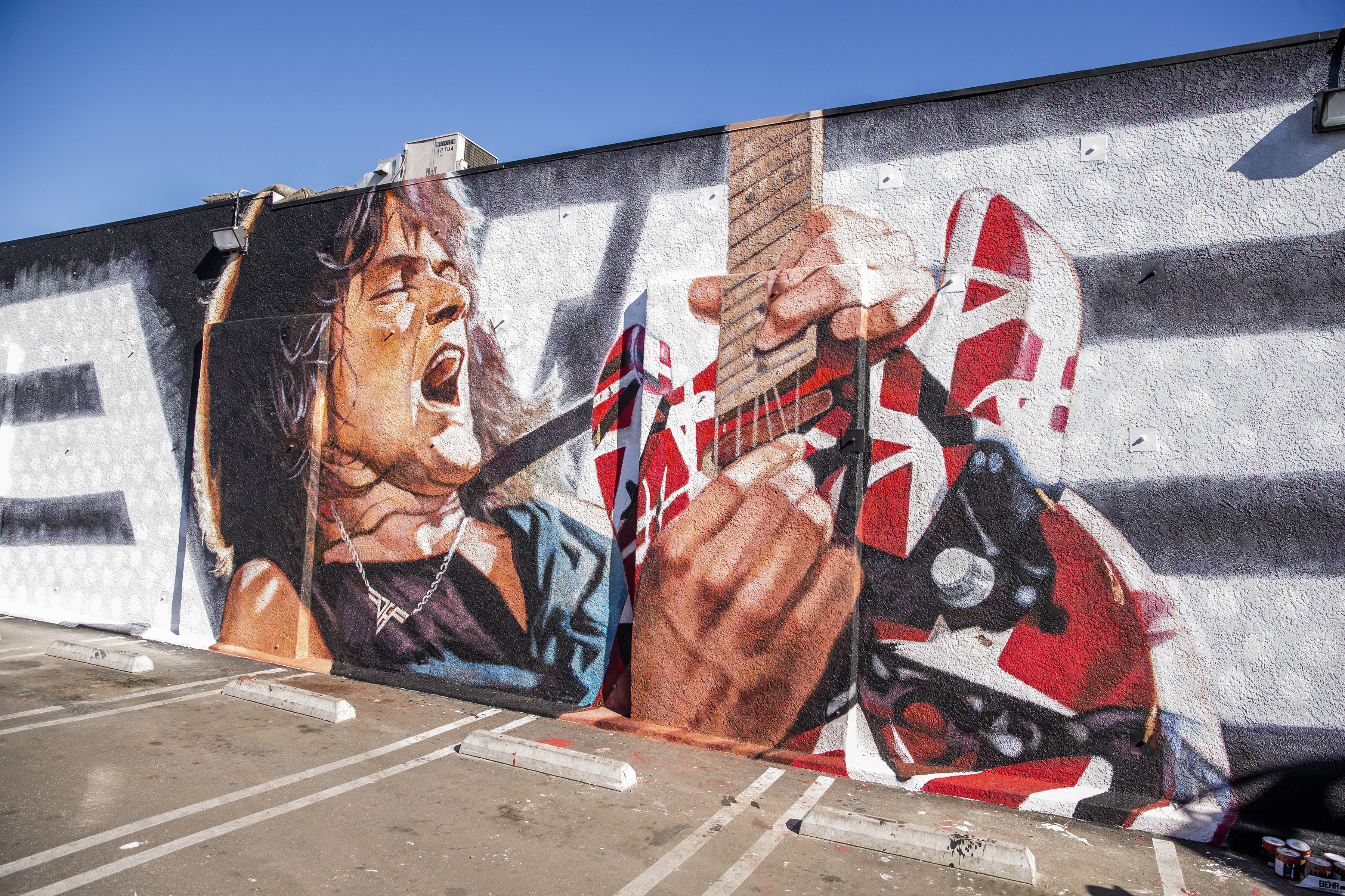 See The Stunning New Eddie Van Halen Mural Outside Guitar Center’s Hollywood Store