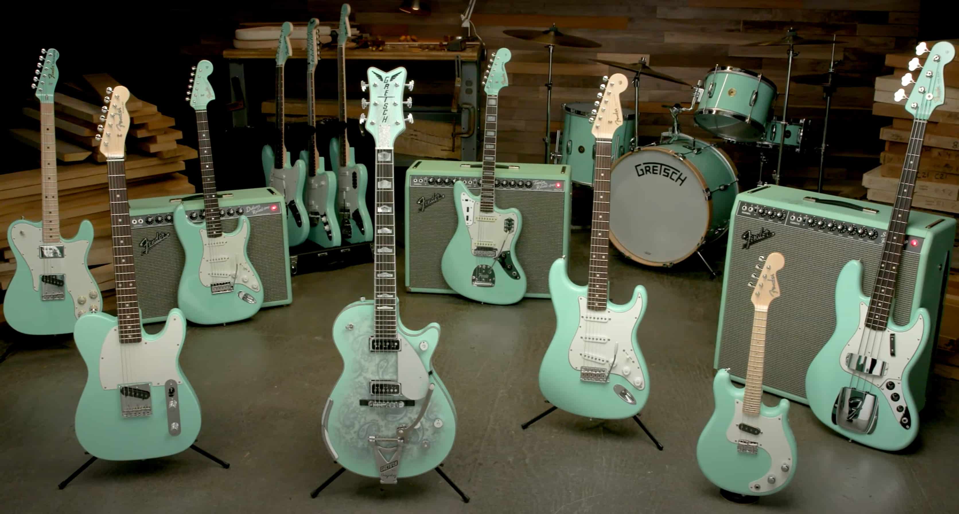 View The New Fender Prestige And Masterbuilt Surf Green With Envy Collection