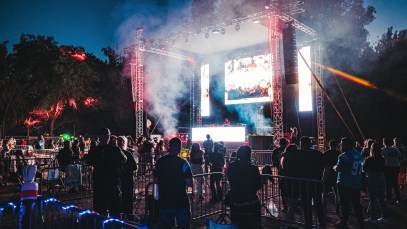 The stage at DisDance (photo by Matt Clausen).