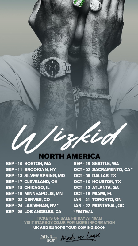 Wizkid Concert | Live Stream, Date, Location and Tickets info