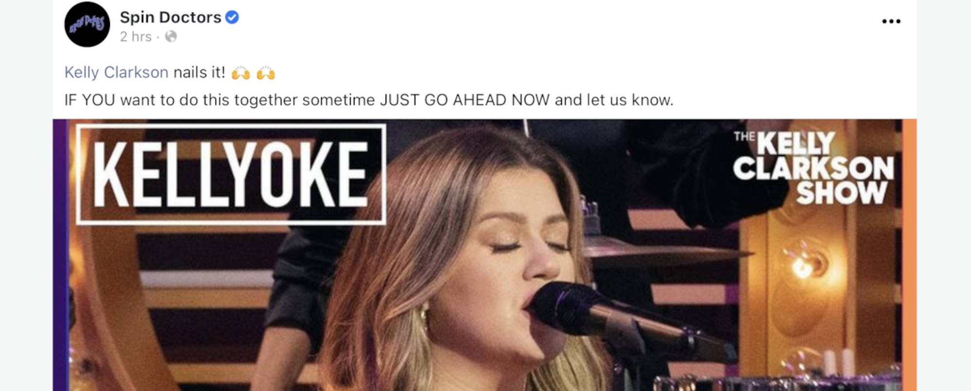Kelly Clarkson Nails “Two Princes,” Gets Thumbs-Up From Spin Doctors