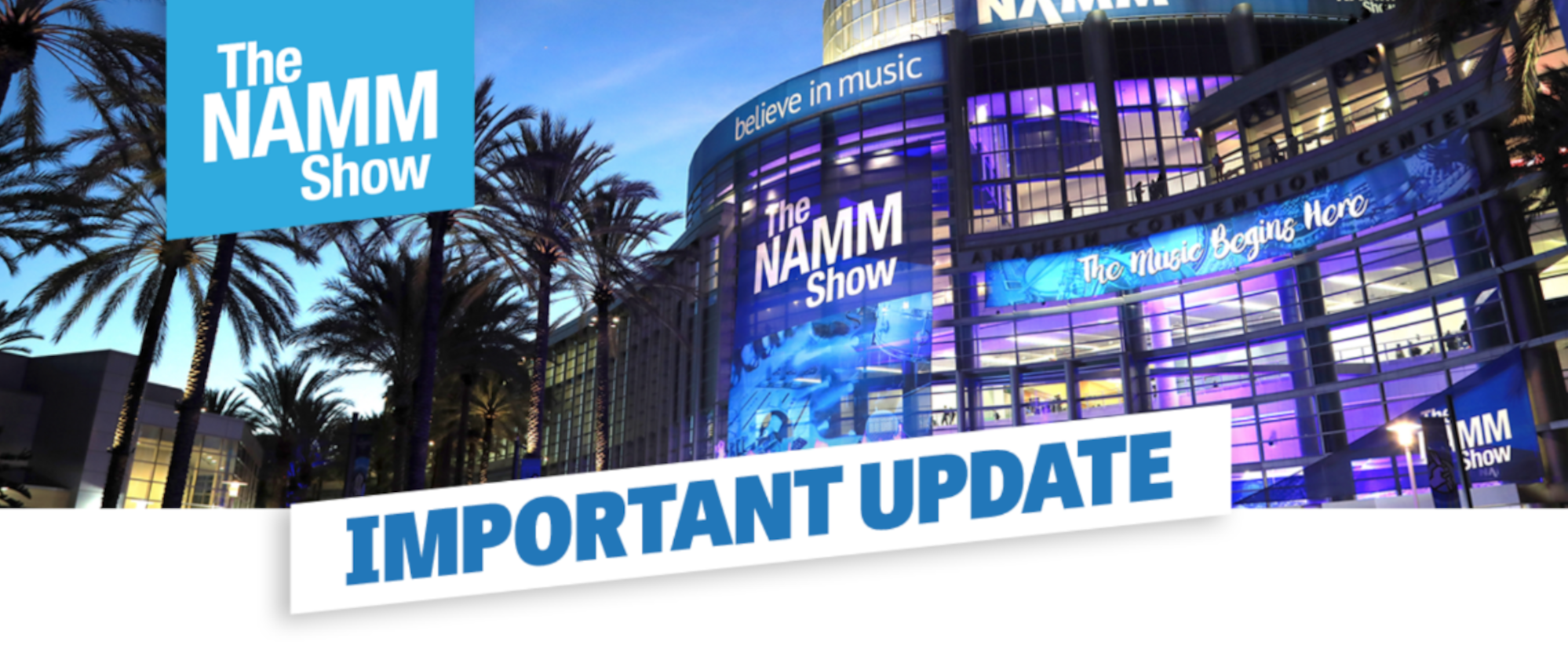 NAMM Events Cancelled, Rescheduled, and Combined