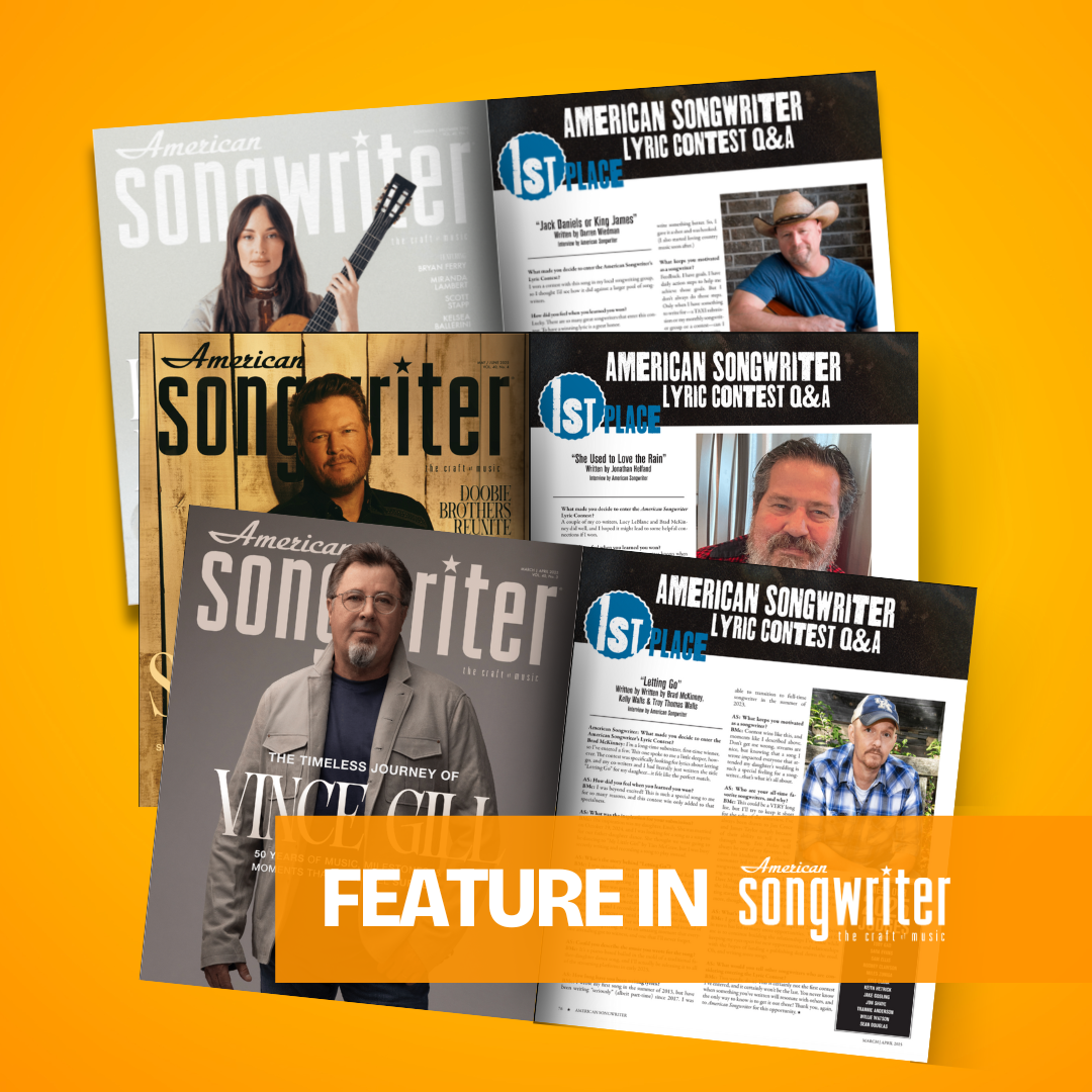 American Songwriter magazine feature spread