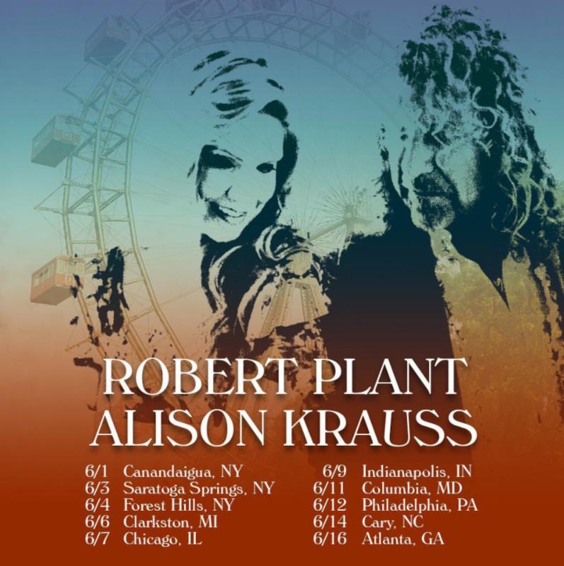 Robert Plant Alison Krauss Tour Poster 