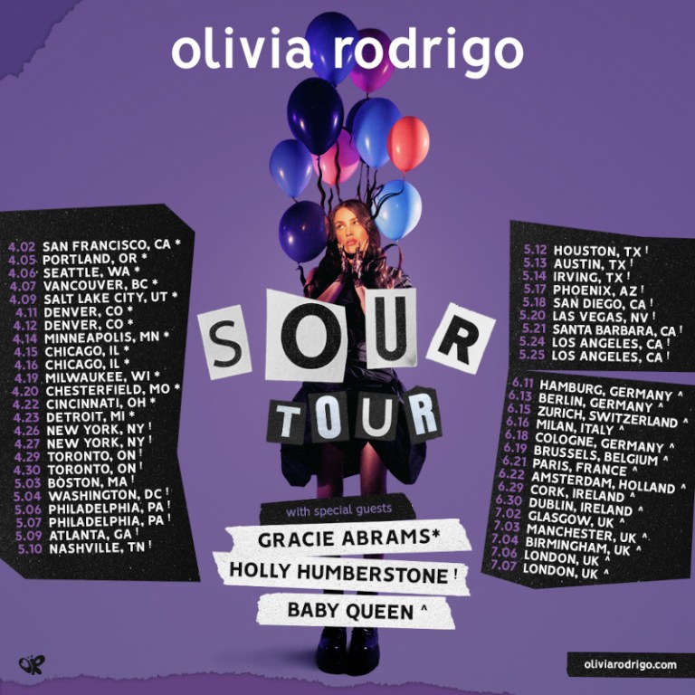 Olivia Rodrigo Announces 2022 Sour Tour Dates American Songwriter 