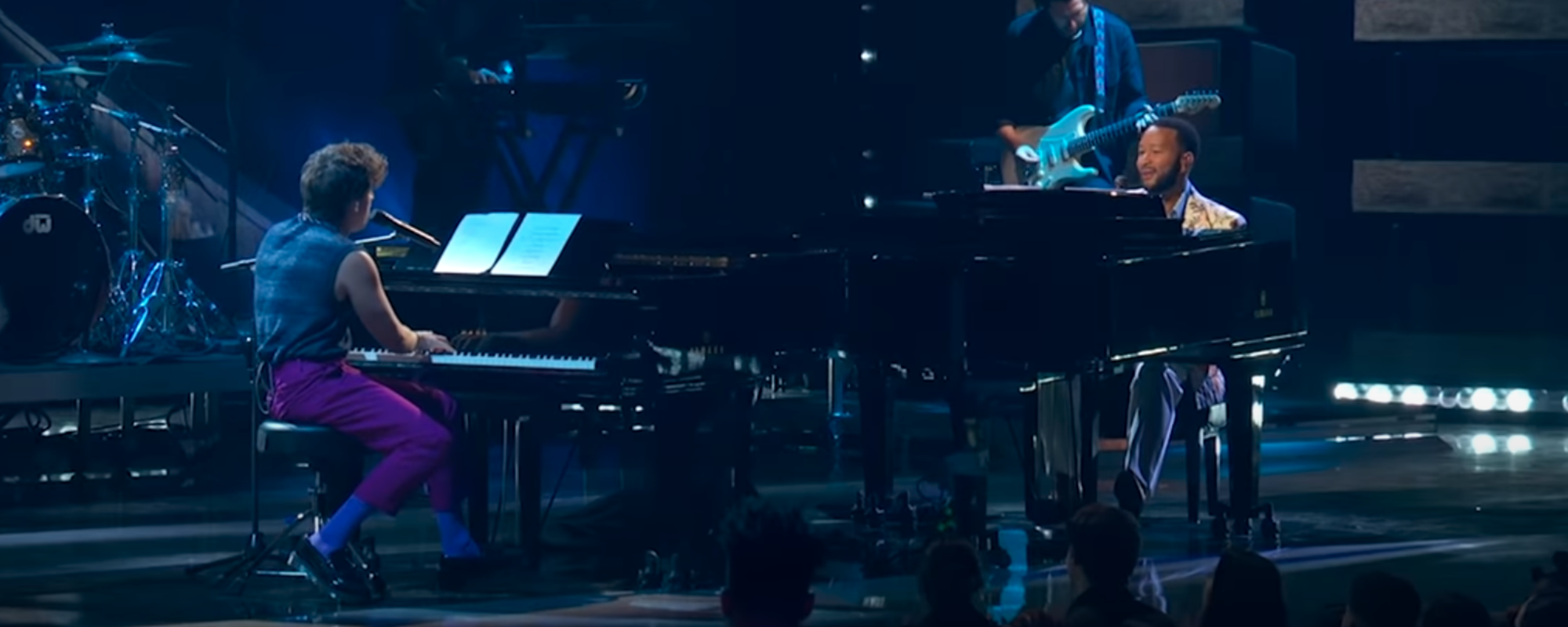 Charlie Puth & John Legend Perform on Dueling Pianos at iHeartRadio Music Awards, Tease New Collab