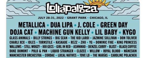 Lollapalooza performers and headliners.