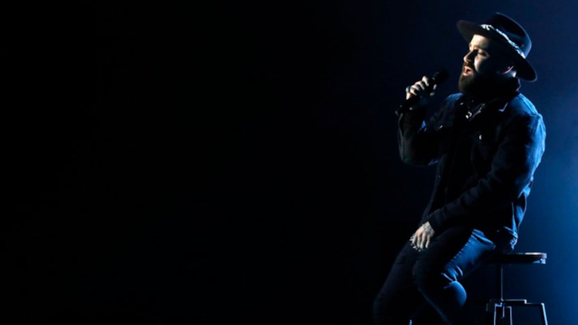 Hueston performs on American Song Contest.