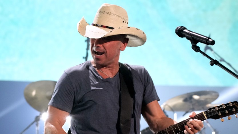 Kenny Chesney performs at the 2022 CMT Music Awards.