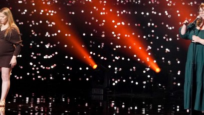 Haley Slaton and Sam Moss perform on American Idol.