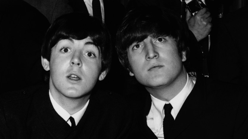 Beatles Paul McCartney (left) and John Lennon (right) at the Variety Club Showbusiness Awards held at the Dorchester, London.