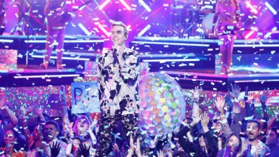 Riker Lynch performs "Feel the Love" on American Song Contest.