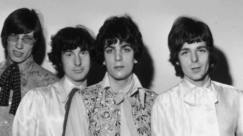 The psychedelic band, Pink Floyd, is pictured all together in 1967.