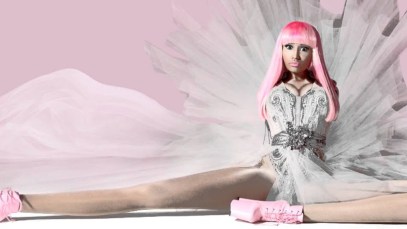 Nicki Minaj, the rapper who sings "Super Bass," poses in a pink wig.