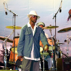 The Baha Men, the band who famously sings "Who Let the Dogs Out," is pictured performing live.