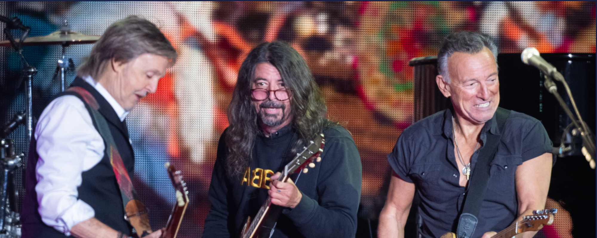 Foo Fighters Dave Grohl Makes First Public Appearance Since Taylor Hawkins’ Death at Glastonbury Festival