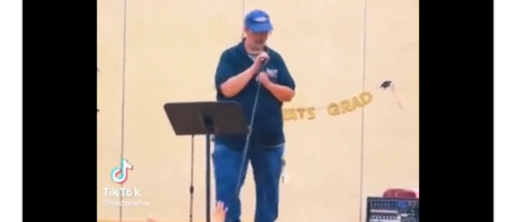 Janitor Goes Viral During School Assembly for Singing “Don't Stop