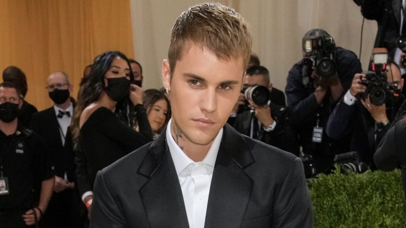 Justin Bieber is pictured at the 2021 Met Gala just a few months after he dropped his album 'Justice.'