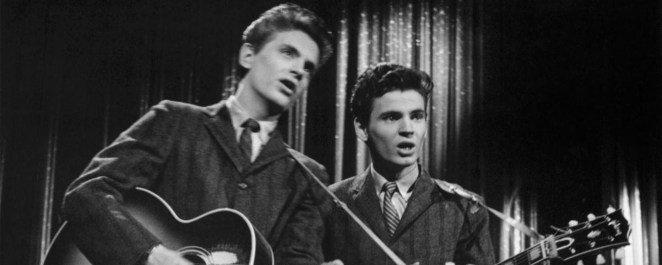 The Everly Brothers, Phil and Don, perform as guests on The Ed Sullivan Show, 1958.