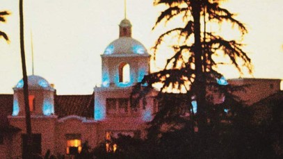 The Beverly Hills Hotel captured just before sunset for the Eagles 'Hotel California' album cover.