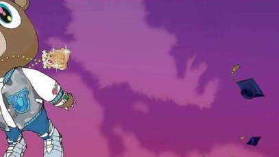 Kanye West's 'Graduation' album cover that features the Dropout Bear.