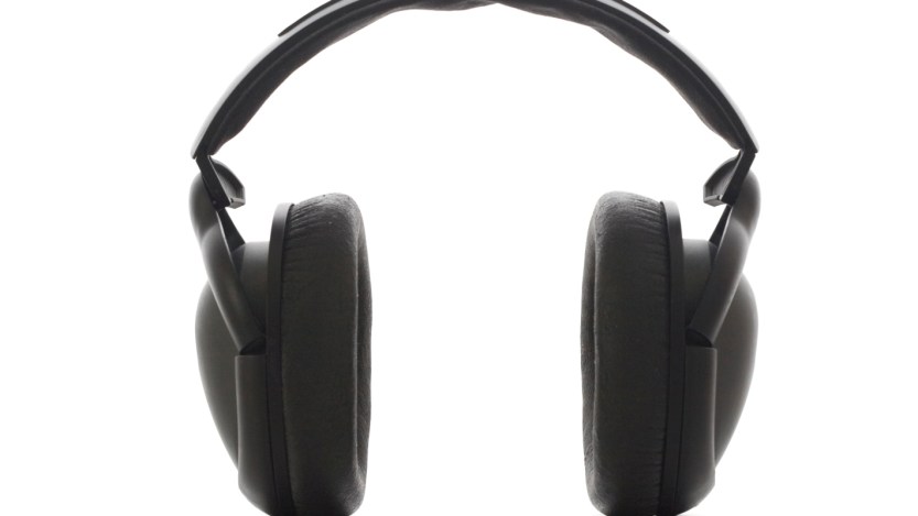 Silhuette of headphones.