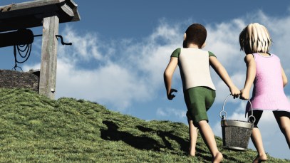 Jack and Jill went up the hill to fetch a pail of water.