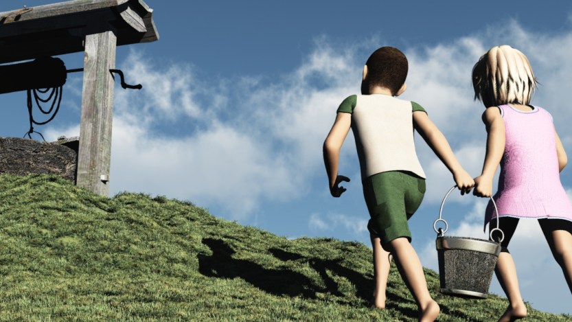 Jack and Jill went up the hill to fetch a pail of water.