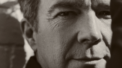 Ricky Astley is pictured looking directly at the camera 35 years after releasing "Never Gonna Give You Up."